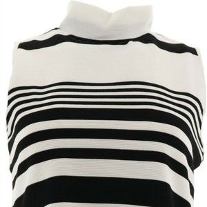Wendy Williams Ottoman Knit Top BLACK WHITESTRIPE 8